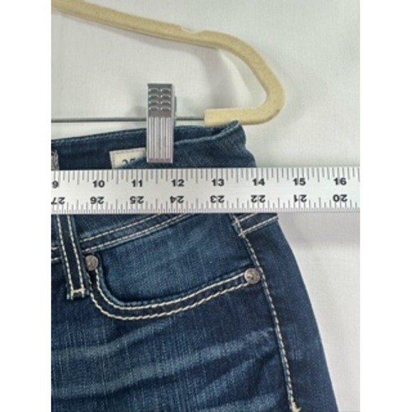 BKE Denim Shorts Womens Size 25 Harper Dark‎ Wash Embellished Pockets - Picture 6 of 9